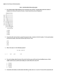 Algebra 1 End of Course Practice Questions Part 1 – Circle the letter