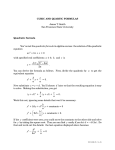 Cubic and quartic formulas - SFSU Mathematics Department