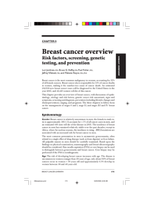 Breast cancer overview Risk factors, screening