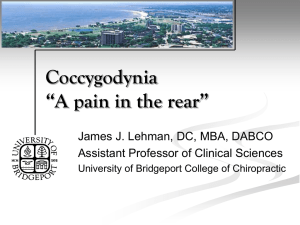 Coccygodynia “A pain in the rear”