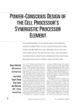 Power-Conscious Design of the Cell Processor`s Synergistic