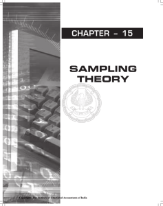 CHAPTER – 15 SAMPLING THEORY