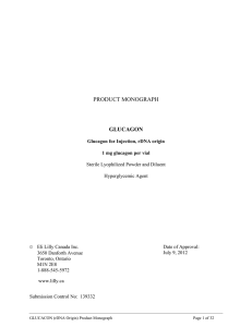 product monograph - Eli Lilly Canada