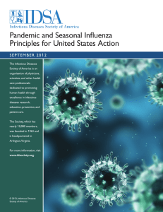 Pandemic and Seasonal Influenza Principles for United States Action