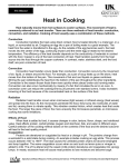 Heat in Cooking - University of Kentucky