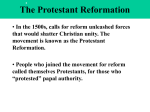 The Growth of the Protestant Reformation