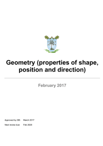Geometry Policy - Churchfields Junior School