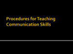 Teaching Communication Skills