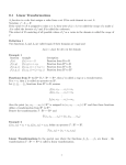 0.1 Linear Transformations