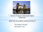 Service Function Chaining Problem Statement draft-ietf-sfc