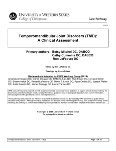TMD Exam last updated 3/15 - University of Western States
