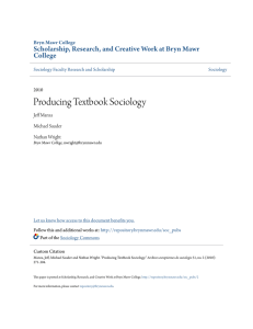 Producing Textbook Sociology - Scholarship, Research, and