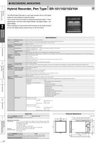 Hybrid Recorder, Pen Type SR