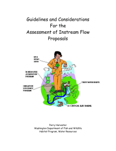 Guidelines and Considerations for the Assessment of Instream Flow