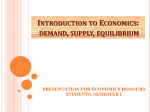 Economics demand-supply equilibrium analysis