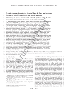 Crustal structure beneath the Strait of Juan de Fuca and southern