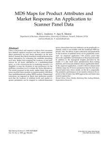 MDS Maps for Product Attributes and Market Response: An