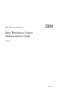 Data Warehouse Center Admin Guide