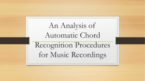 An Analysis of Automatic Chord Recognition Procedures for Music