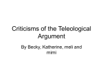 Criticisms of the Teleological Argument