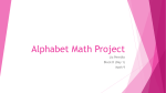 Alphabet Math Project
