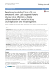 Keratinocytes derived from chicken embryonic