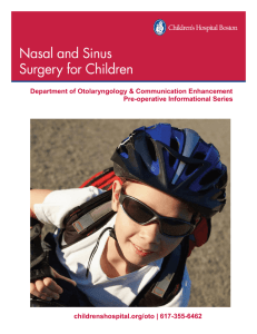 Nasal and Sinus Surgery - Boston Children`s Hospital