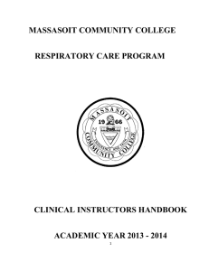Clinical Instructor Handbook - Massasoit Community College
