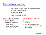 Hierarchical routing, RIP, OSPF, BGP