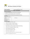 APS Science Curriculum Unit Planner