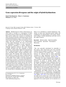 Gene expression divergence and the origin of hybrid