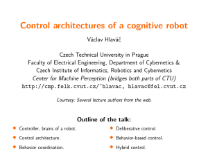 Control architectures of a cognitive robot