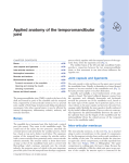 Applied anatomy of the temporomandibular joint