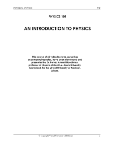 AN INTRODUCTION TO PHYSICS