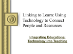 Linking to Learn: Using Technology to People and Resources