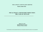 Fiscal policy and poverty reduction Vietnam