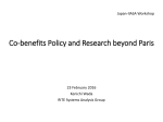 Co-benefits Policy and Research beyond Paris