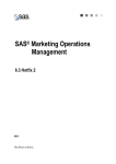 SAS ® Marketing Operations Management 6.3 Hotfix 2
