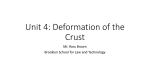 Unit 4: Deformation of the Crust