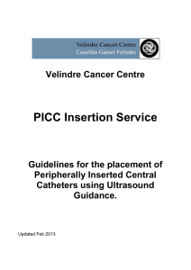 Guidelines for the placement of PICC`s using ultrasound guidance