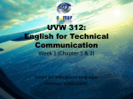 EUW/UUW 212: University English Week 1 (Chapter 1) - CIL