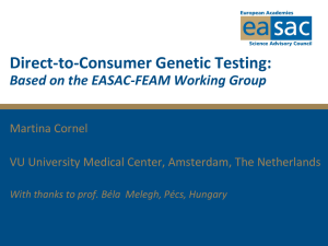 Direct-to-Consumer Genetic Testing - EMGO Institute for Health and
