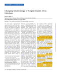 Changing Epidemiology of Herpes Simplex Virus Infections