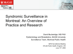 Syndromic Surveillance in Montreal: An Overview of