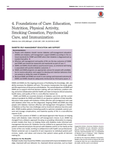 4. Foundations of Care: Education, Nutrition, Physical Activity