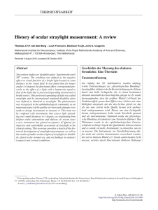 History of ocular straylight measurement: A review