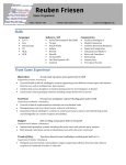 Resume in  format