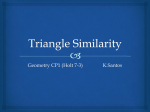 Proving Triangles Similar