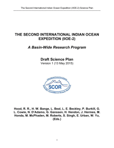 THE SECOND INTERNATIONAL INDIAN OCEAN EXPEDITION