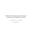 ACTEX Study Manual for CAS Exam S